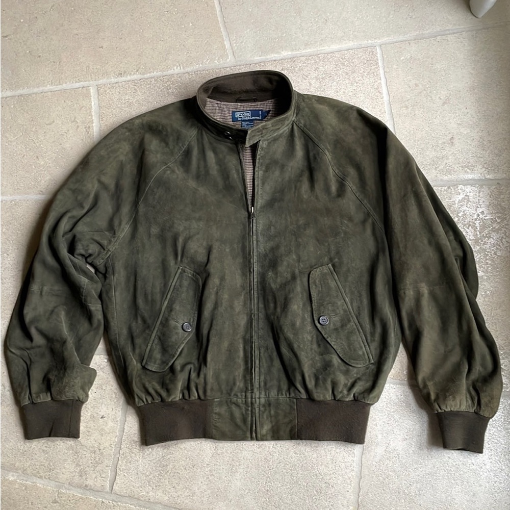 Vintage Men’s Polo Ralph Lauren Suede Jacket, Large